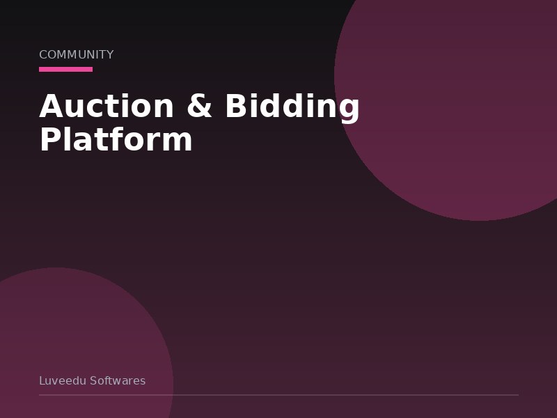Auction & Bidding Platform