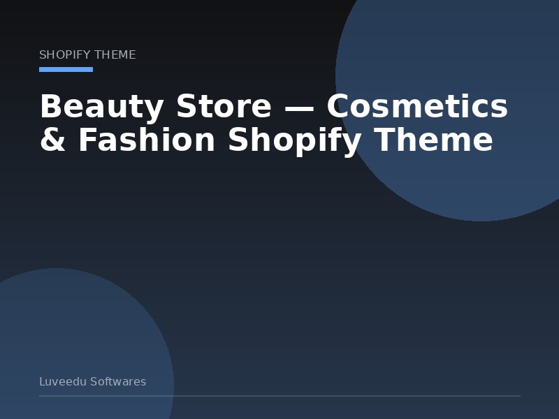 Beauty Store — Cosmetics & Fashion Shopify Theme