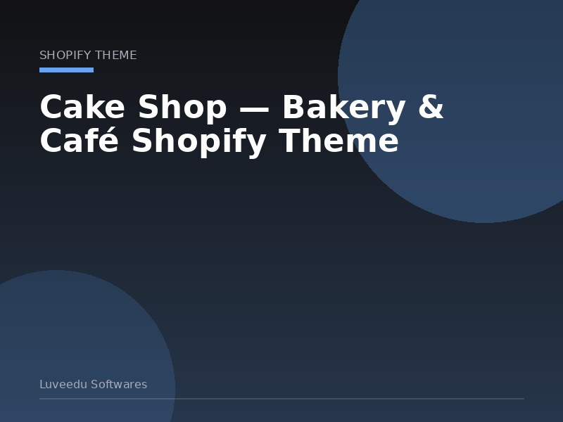 Cake Shop — Bakery & Café Shopify Theme