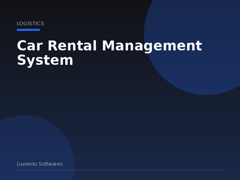 Car Rental Management System