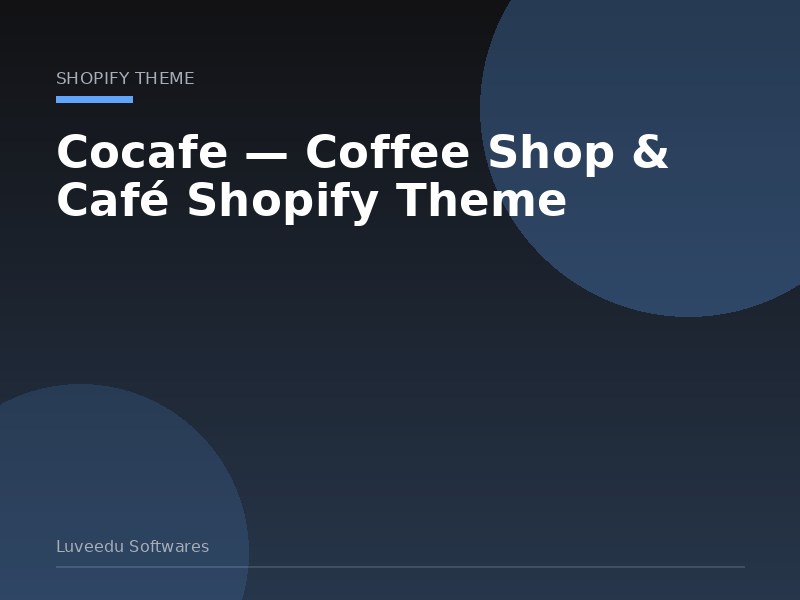 Cocafe — Coffee Shop & Café Shopify Theme