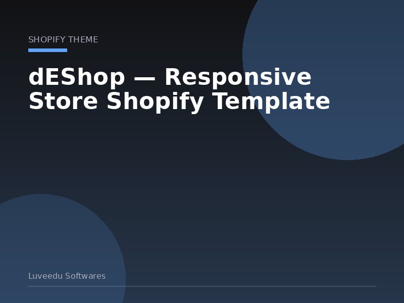 dEShop — Responsive Store Shopify Template