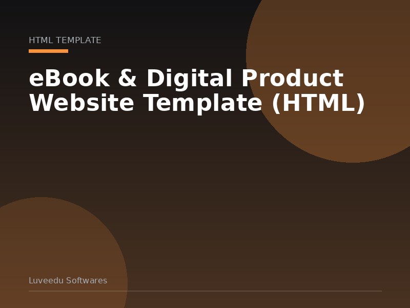 eBook & Digital Product Website Template (HTML)