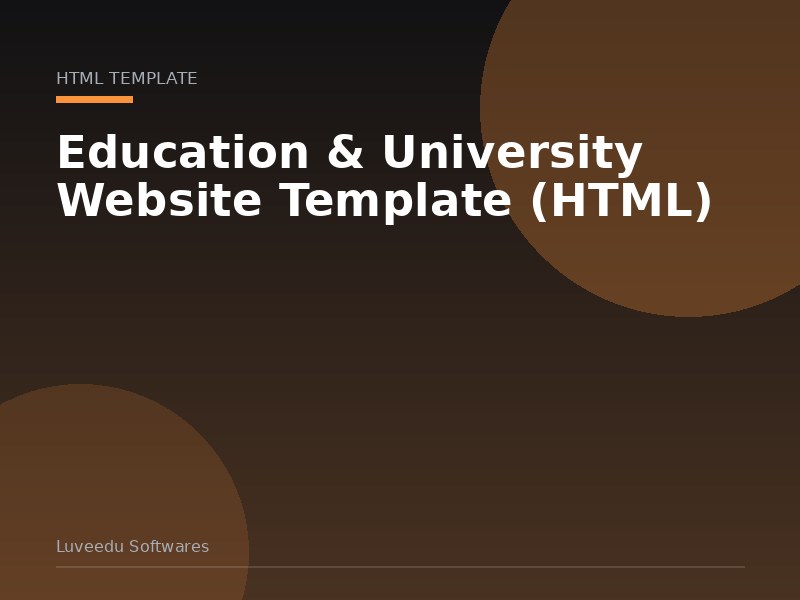 Education & University Website Template (HTML)