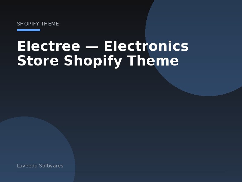 Electree — Electronics Store Shopify Theme
