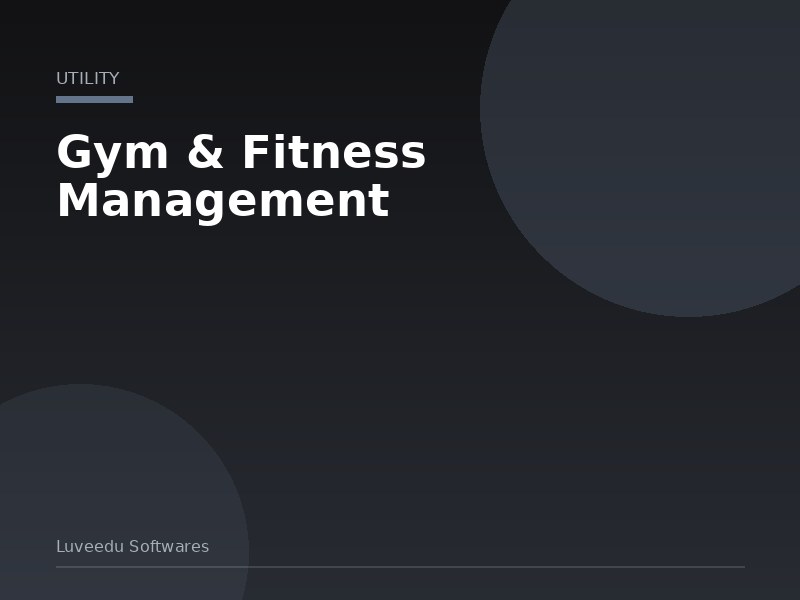 Gym & Fitness Management