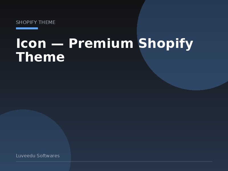 Icon — Premium Shopify Theme
