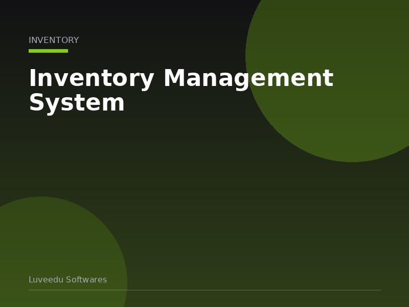 Inventory Management System