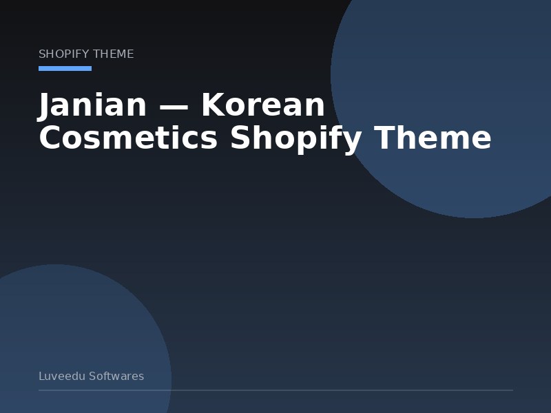 Janian — Korean Cosmetics Shopify Theme