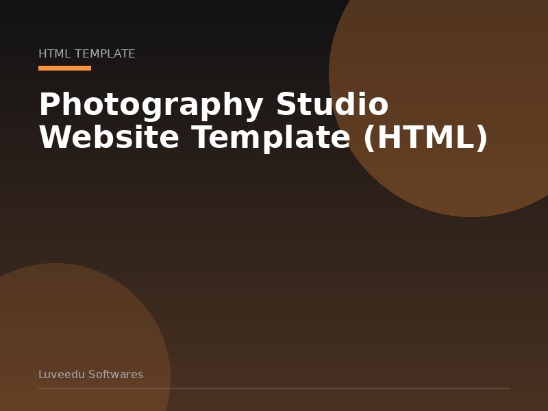 Photography Studio Website Template (HTML)