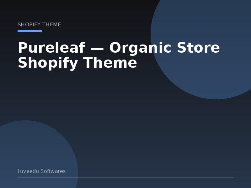 Pureleaf — Organic Store Shopify Theme
