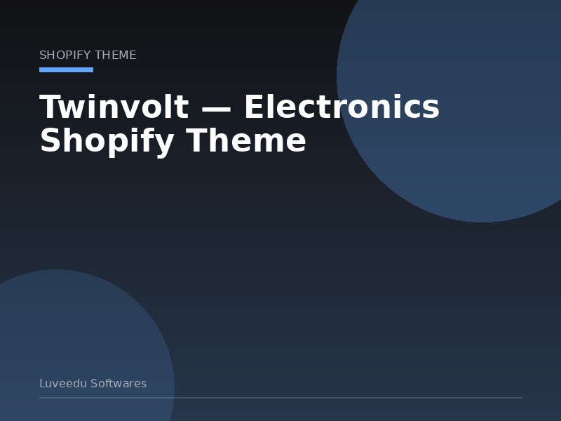 Twinvolt — Electronics Shopify Theme